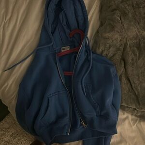 urban outfitters cropped hoodie, size small, bright blue, worn twice, brand new